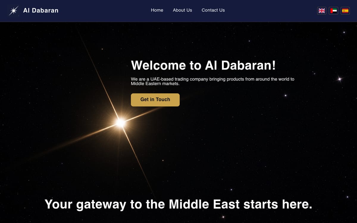 Al Dabaran Trading website preview