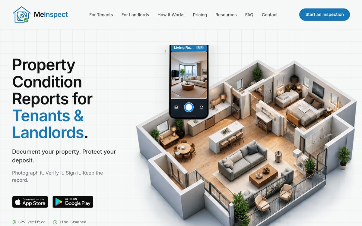 MeInspect website preview